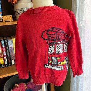 Fire truck sweater